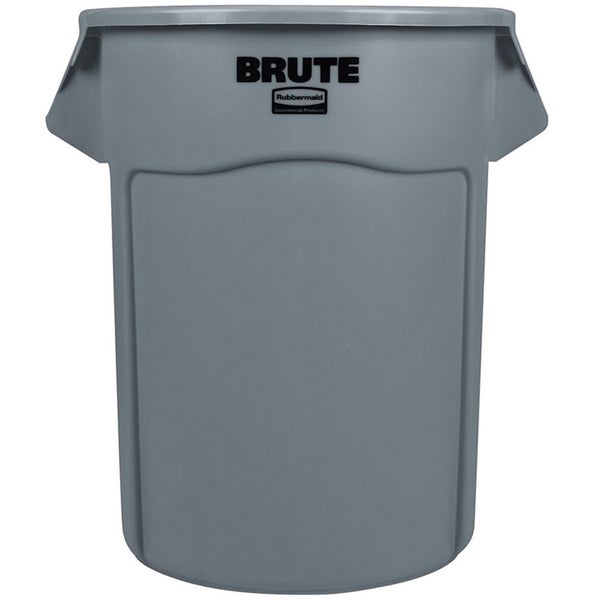 PROREGAL Rubbermaid Brute Runde Mehrzwecktonne Mit Belüftungskanälen 208,2 Liter HxØ 83,3 x 67 cm Aus Widerstandsfähigem Kunststoff Grau