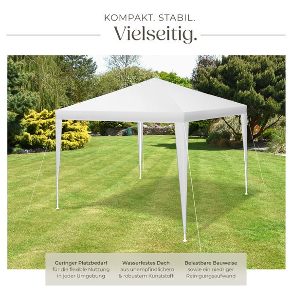 Pavillon tectake Farah wasserdicht 3 x 3 m weiß