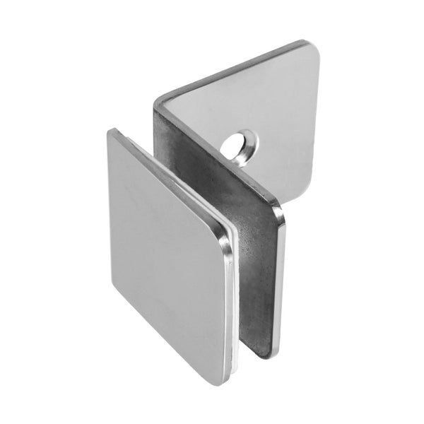 Winkelverbinder aus Metall für Glasplatten mit Bohrung zur Befestigung