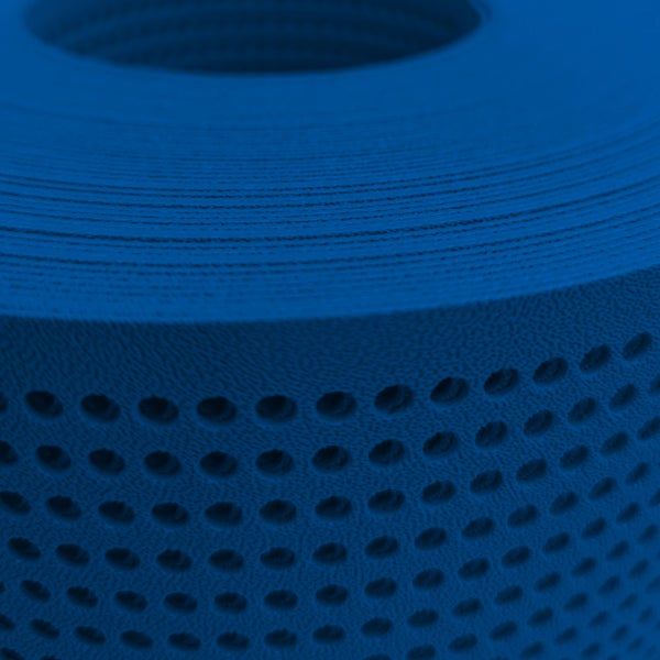 Nahaufnahme eines perforierten Rollmaterials