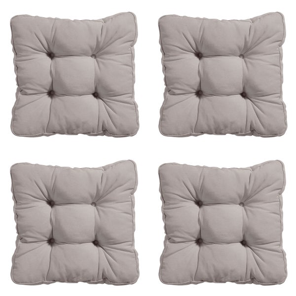 Sitzkissen Florance Panama taupe - Ca. 47x47 cm - 4er-Set