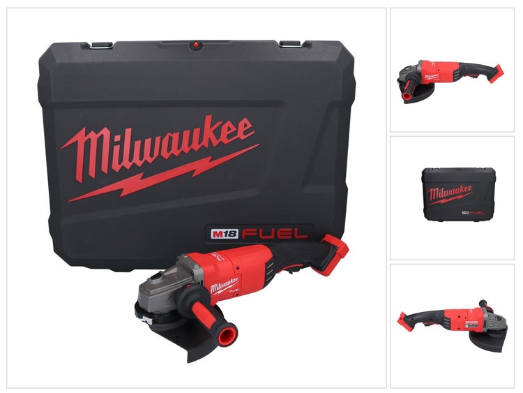 Milwaukee Akku-Winkelschleifer M18 FUEL mit schwarzem Transportkoffer.