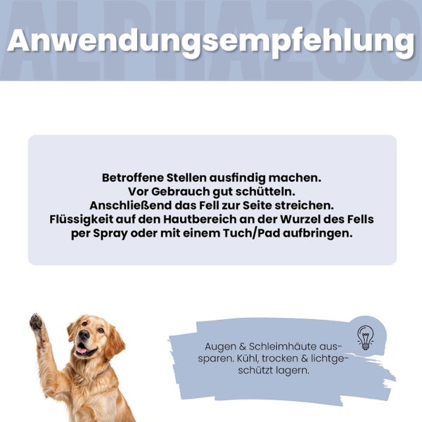 alphazoo Brandlöscher Anti Juckreiz Spray für Hunde 250ml