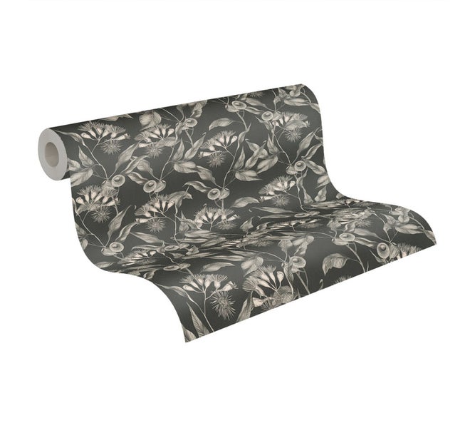 Detailansicht einer Tapete mit botanischem Muster