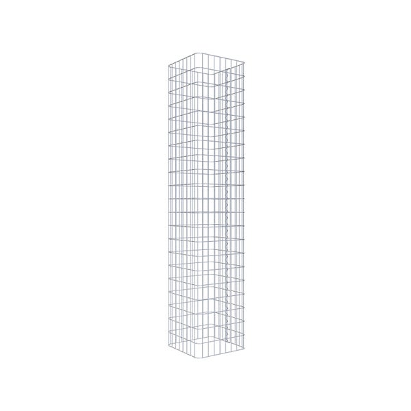 Gabionensäule 42 x 42 cm, MW 5 x 10 cm eckig - Höhe: 2,10 m