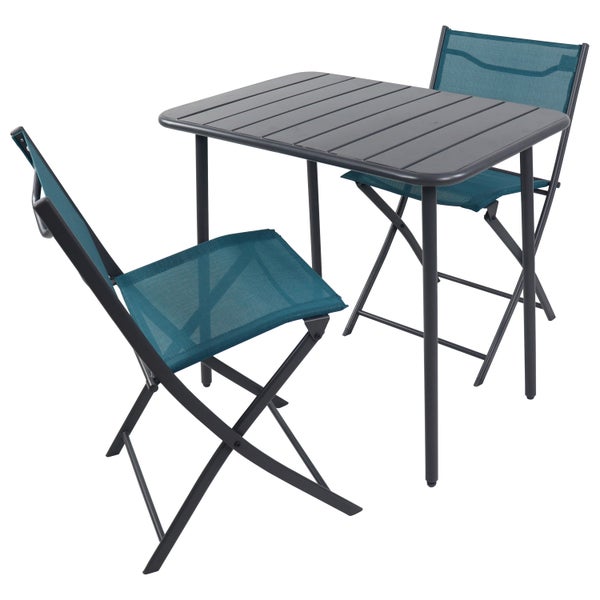 3 tlg. Bistroset Balkonset Gartenset Metall Sumila