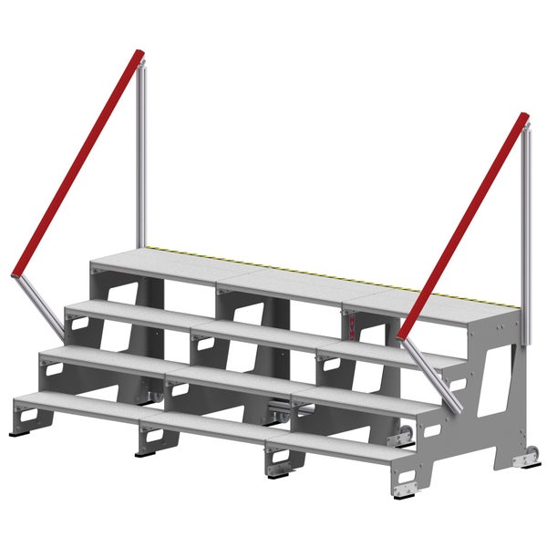 Treppe mit Geländer für den flexiblen Einsatz