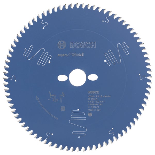 Bosch Kreissägeblatt Expert for Wood für Tischkreissägen 260 x 30 x 2,8 mm 80 - 2608644091