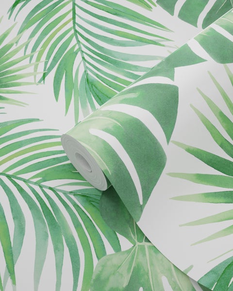 Rolle Tapete mit tropischem Blattmuster