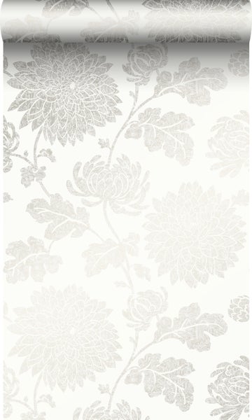 Origin Wallcoverings Tapete Blumen Weiß - 53 cm x 10,05 m - 326146