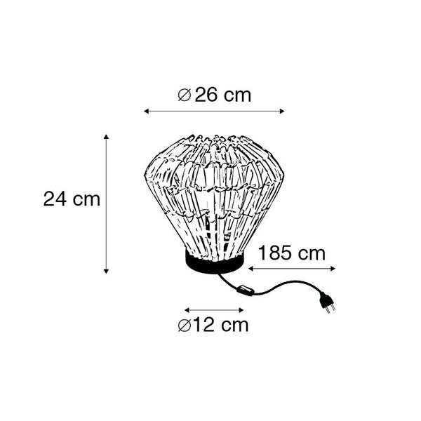 Maße der Tischleuchte