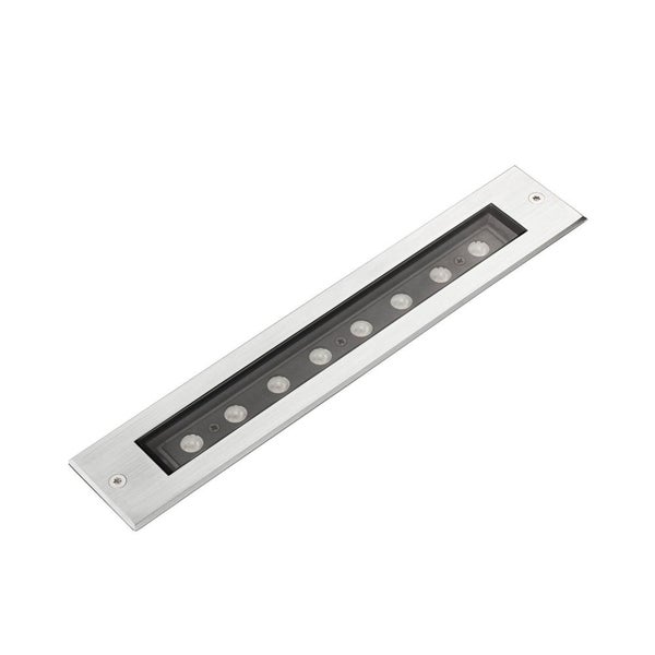 LED Bodeneinbauleuchte Falls in Edelstahl und Transparent 8W 672lm IP67