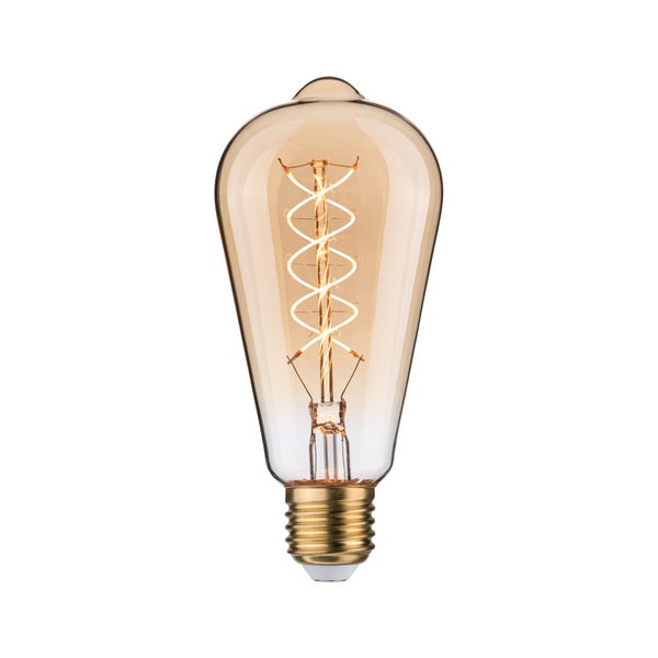Rustic Shine Standard 230V LED Kolben E27 Filament in S-Form 300lm 4,2W 1800K dimmbar Gold