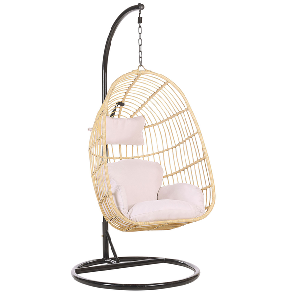 Hängesessel mit Gestell CASOLI Polyrattan Naturfarben
