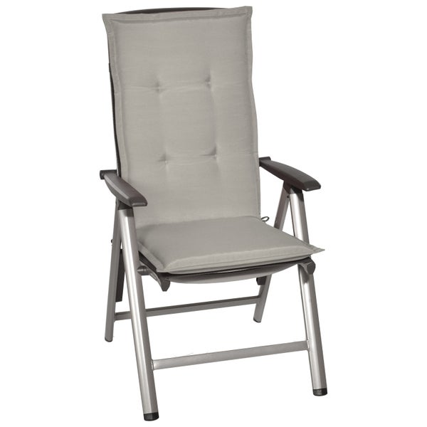 Beautissu Loft HL Hochlehner 120x50x6cm Hellgrau