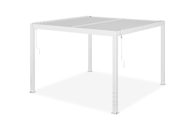 Pergola Aluminium Lamellendach SANTA B305 x T305 x H220 cm, Aluminiumpfosten 10 x 10 cm,  Weiß