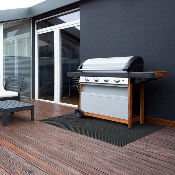 FLOORDIREKT Grillschutzmatte Catania - Feuerfest - Outdoor-Matte für den Grill - 90 x 120 cm