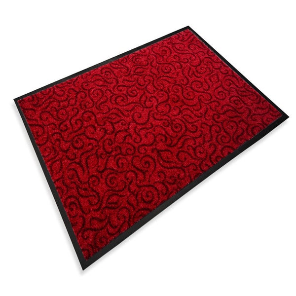 FLOORDIREKT Sauberlaufmatte Brasil - Türvorleger Individuell einsetzbar - 90 x 150 cm - Rot