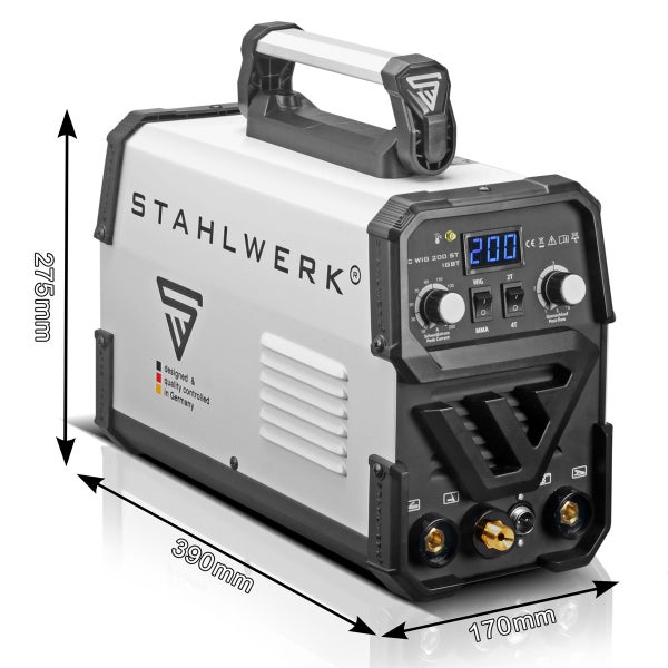 STAHLWERK Schweißgerät DC WIG 200 ST IGBT mit 200 Ampere und MMA E-Hand