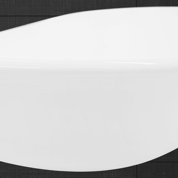 ECD Germany Design Waschbecken Waschtisch 640x365x130 mm inkl. Ablaufgarnitur für Waschbecken ohne Überlauf - Keramik Weiß Aufsatzbecken Aufsatzwaschbecken Waschschale Aufsatzwaschtisch Spülbecken
