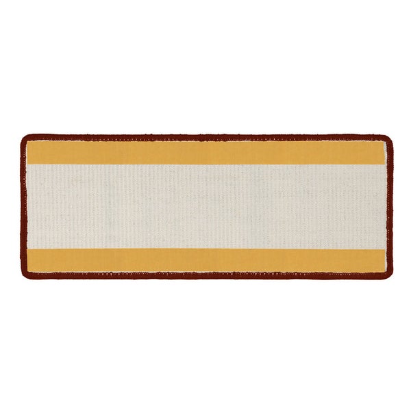 FLOORDIREKT Stufenmatte aus Sisal - Pure Nature - Umkettelt & Selbstklebend - Rot - 23,5 x 65 cm - Rechteckig ohne Lippe