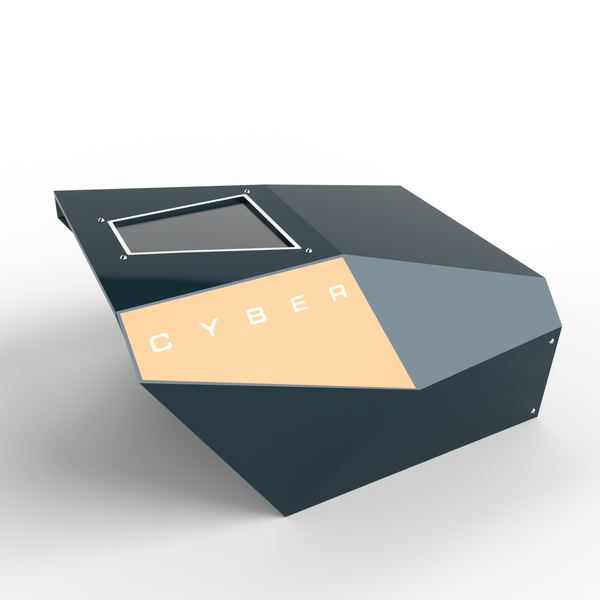 Cyber Mülleimer mit geometrischem Design