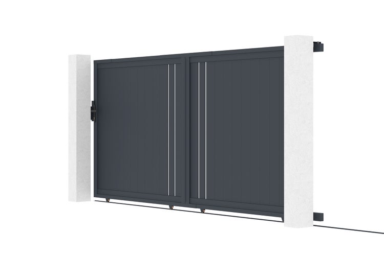 Schiebetor 4m GIONA H.180 graues Aluminium
