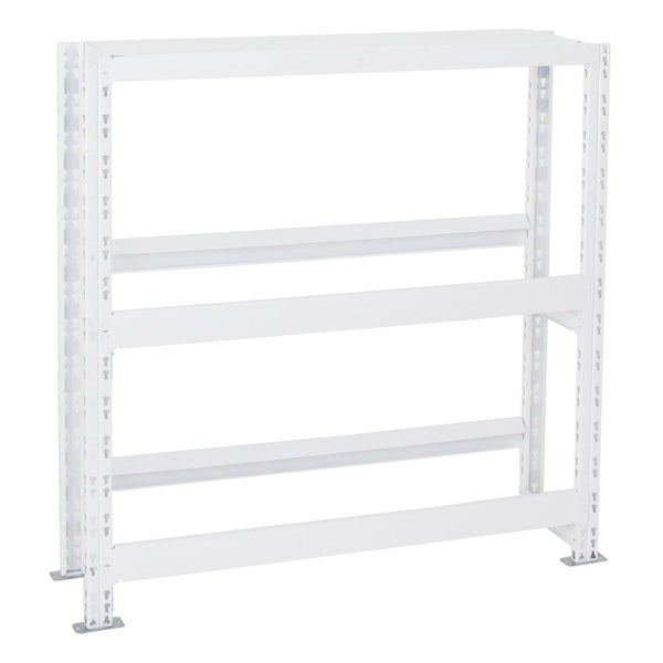 PROREGAL Getränkekistenregal Getränkeregal Tegernsee XL HxBxT 110 x 110 x 30 cm 6 Kästen + Board Weiß