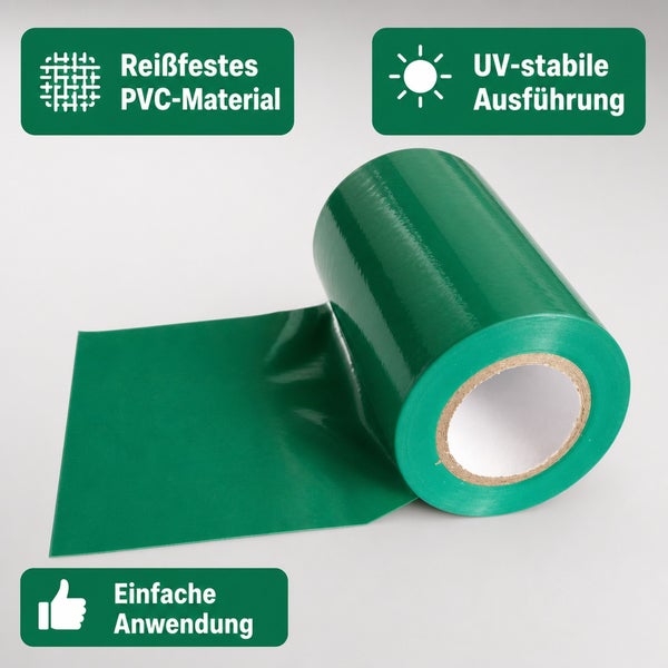 Rolle aus reißfestem, UV-stabilem PVC-Material für eine einfache Anwendung als Sichtschutzstreifen.
