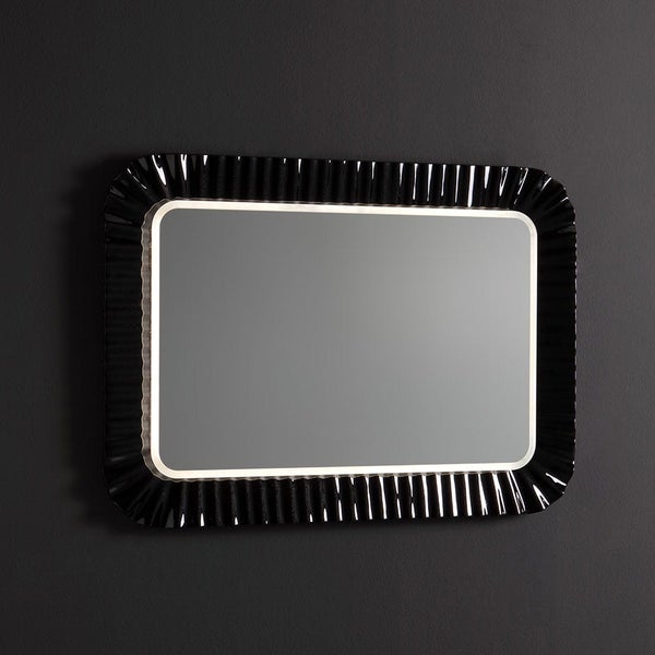 Spiegel 94x68 cm mit geschmolzenem Glasrahmen und LED-Beleuchtung