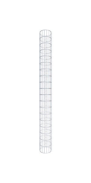 Gabionensäule Durchmesser 27 cm, MW 5 x 10 cm rund - Höhe: 1,90 m