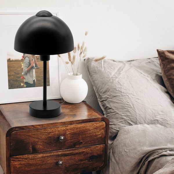 Nachttischlampe - mit Schalter, E14 Fassung, max. 25W, schwarz