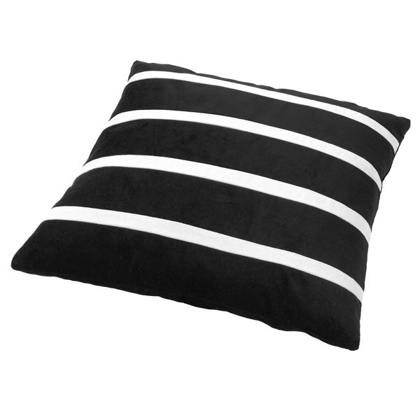 Pemm Dekokissen - Gestreift 45x45 cm, Schwarz