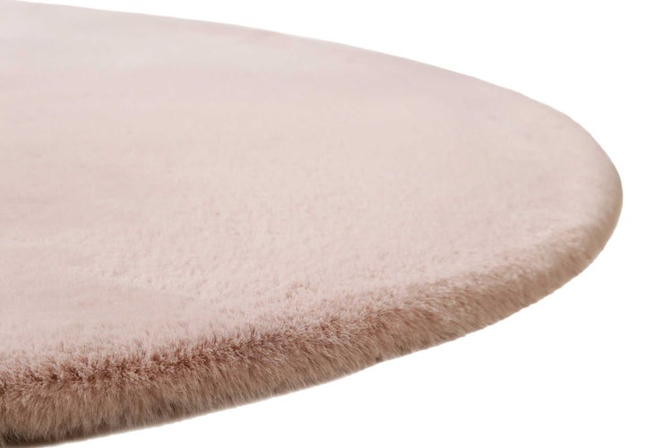 Teppich Rund Rosa kuschelig & flauschig Vita Homie Living 100 cm rund