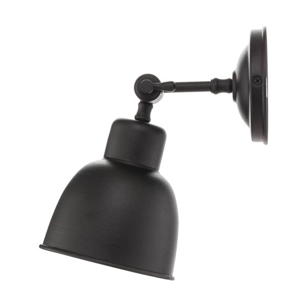 Euluna Wandleuchte, Wandlampe Innen Emoti (Vintage Industriell) in Schwarz aus Metall (1 flammig E27) - Wandstrahler Wandbeleuchtung Schlafzimmer / Wohnzimmer Wohnzimmerleuchte