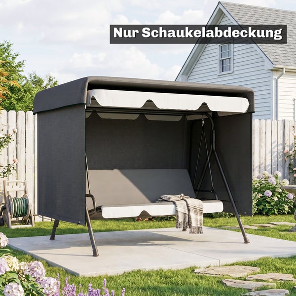 Schutzhülle für Hollywoodschaukel, wetterfeste Abdeckplane für den Außenbereich, geeignet als Regenschutz für Gartenschaukeln.