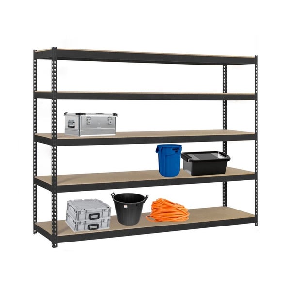 PROREGAL Schwerlastregal Extrem Wood Yeti Five HxBxT 300 x 150 x 60 cm Fachlast 400 kg Anthrazit