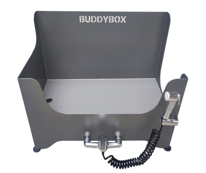 Mobile Hundedusche Buddybox-S-grau