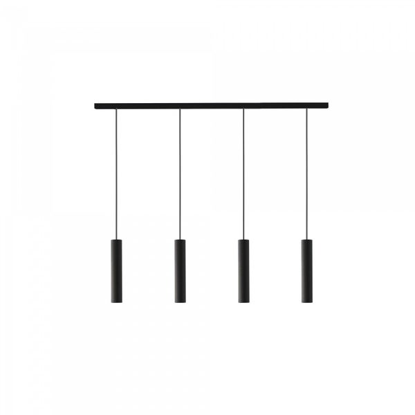 Hängeleuchte mit vier zylindrischen Lampen