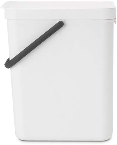 Brabantia Abfallsammler Mit Stay Open Deckel 25 Liter HxBxT 40 x 26,8 x 34,5 cm Kunststoff Weiß