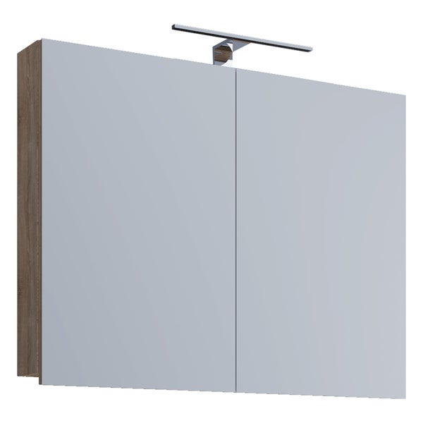 Spiegelschrank Spiegel Badinos 60cm Sonoma-Eiche (Sägerau)