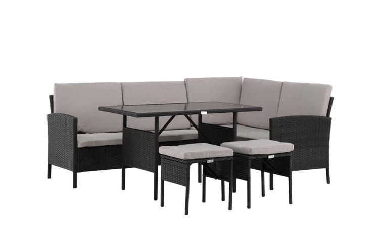 Knock Lounge-Set 4 Teile schwarz. 70 X 110 X 65 cm