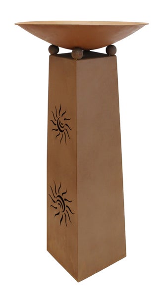 FRANK FLECHTWAREN | Säule Sonne, 2tlg., METALL, Schale ca. Ø 48 cm, GH 103 cm