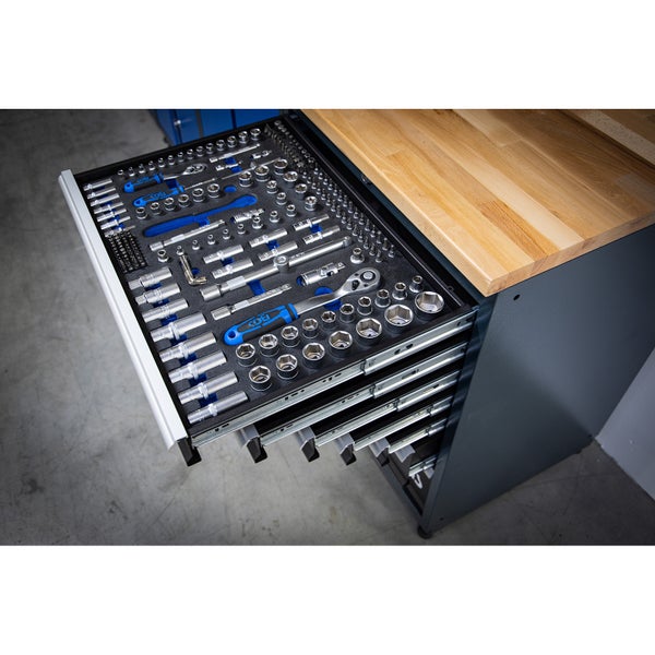 BGS Schrankwand-System Werkstatt Holz 8 Module - 80160