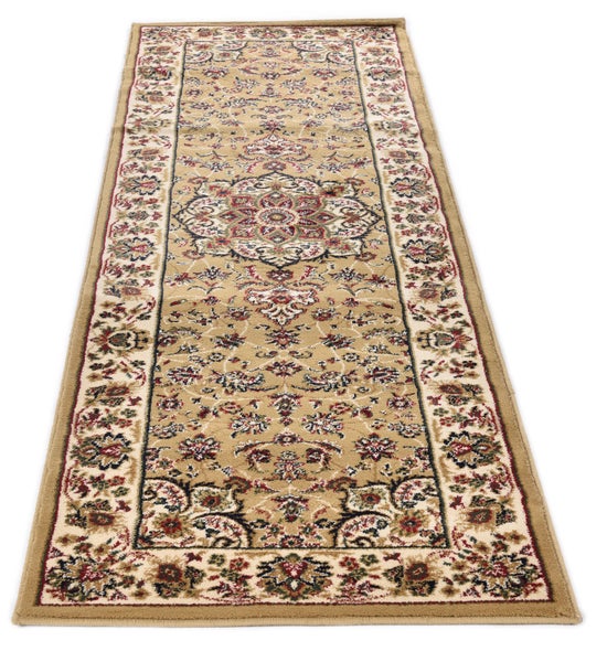 Gewebter Teppich im Orient-Design Hamadan Sand 80x250 cm