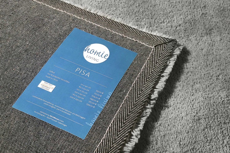 Teppich Grau Taupe Pisa Homie Living 70x140 cm
