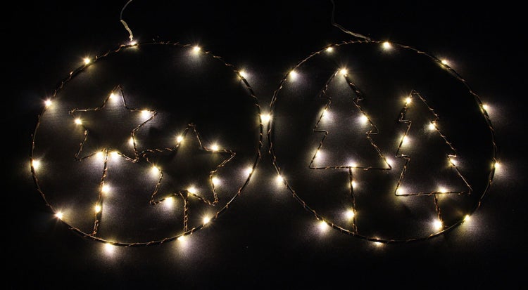 Dekorative LED-Leuchten mit Stern- und Baumformen