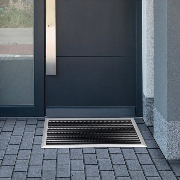 FLOORDIREKT Fußmatte Spectral - Aluminium-Türmatte - mit PVC/Bürsten - 68 x 98 cm