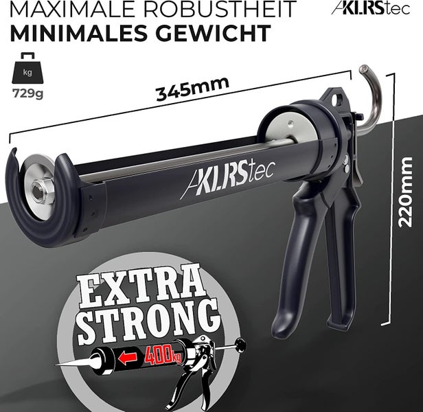 Darstellung einer Kartuschenpresse im Vergleich zu einer herkömmlichen Kartuschenpresse