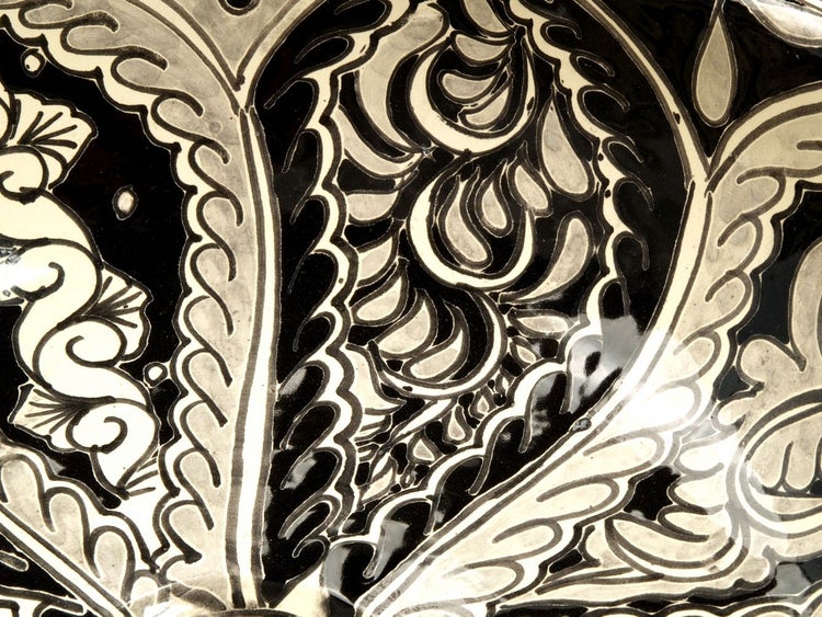 Detailansicht eines Musters mit floralen Elementen